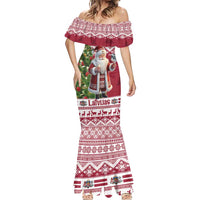 Latvia Christmas Mermaid Dress Ziemassvetku Vecitis Christmas Pattern - Wonder Print Shop