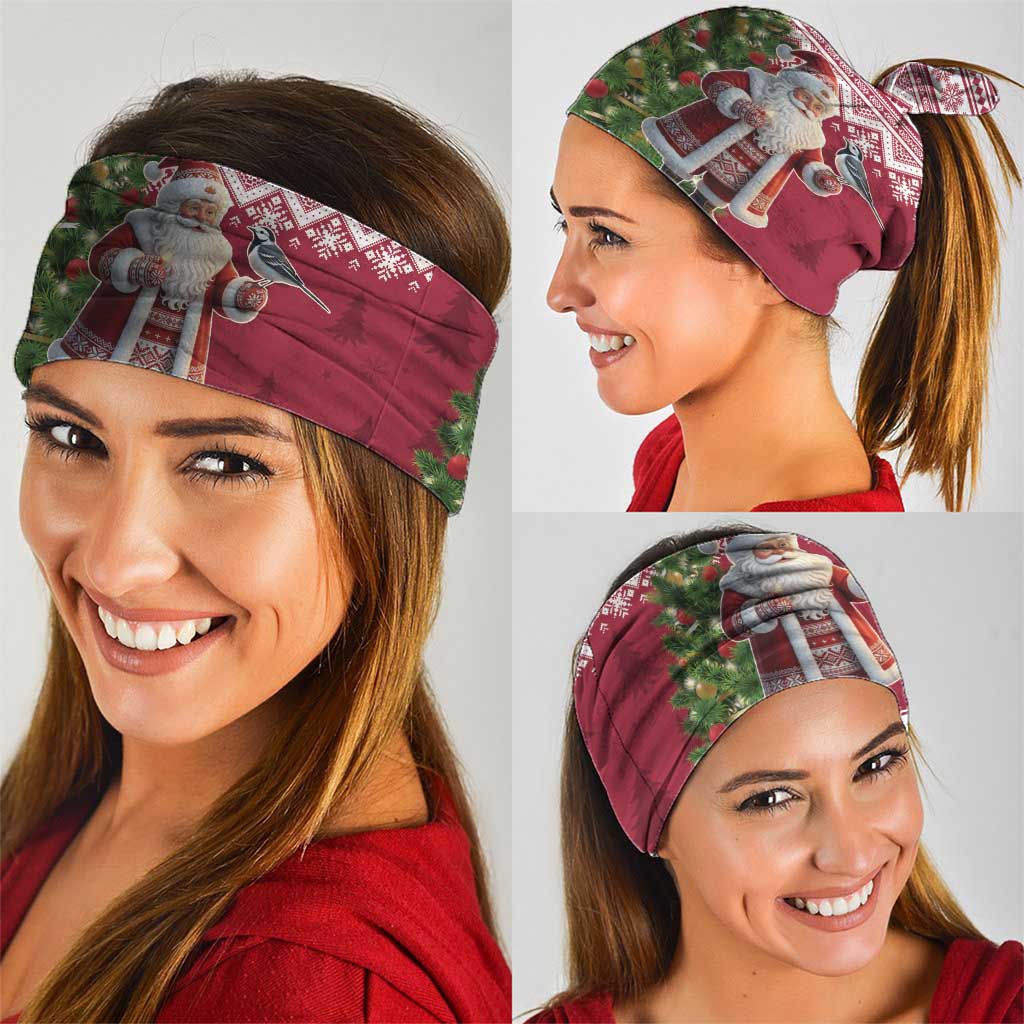 Latvia Christmas Neck Gaiter Ziemassvetku Vecitis Christmas Pattern - Wonder Print Shop