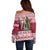 Latvia Christmas Off Shoulder Sweater Ziemassvetku Vecitis Christmas Pattern - Wonder Print Shop