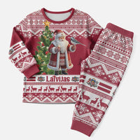 Latvia Christmas Pajama Set Ziemassvetku Vecitis Christmas Pattern - Wonder Print Shop