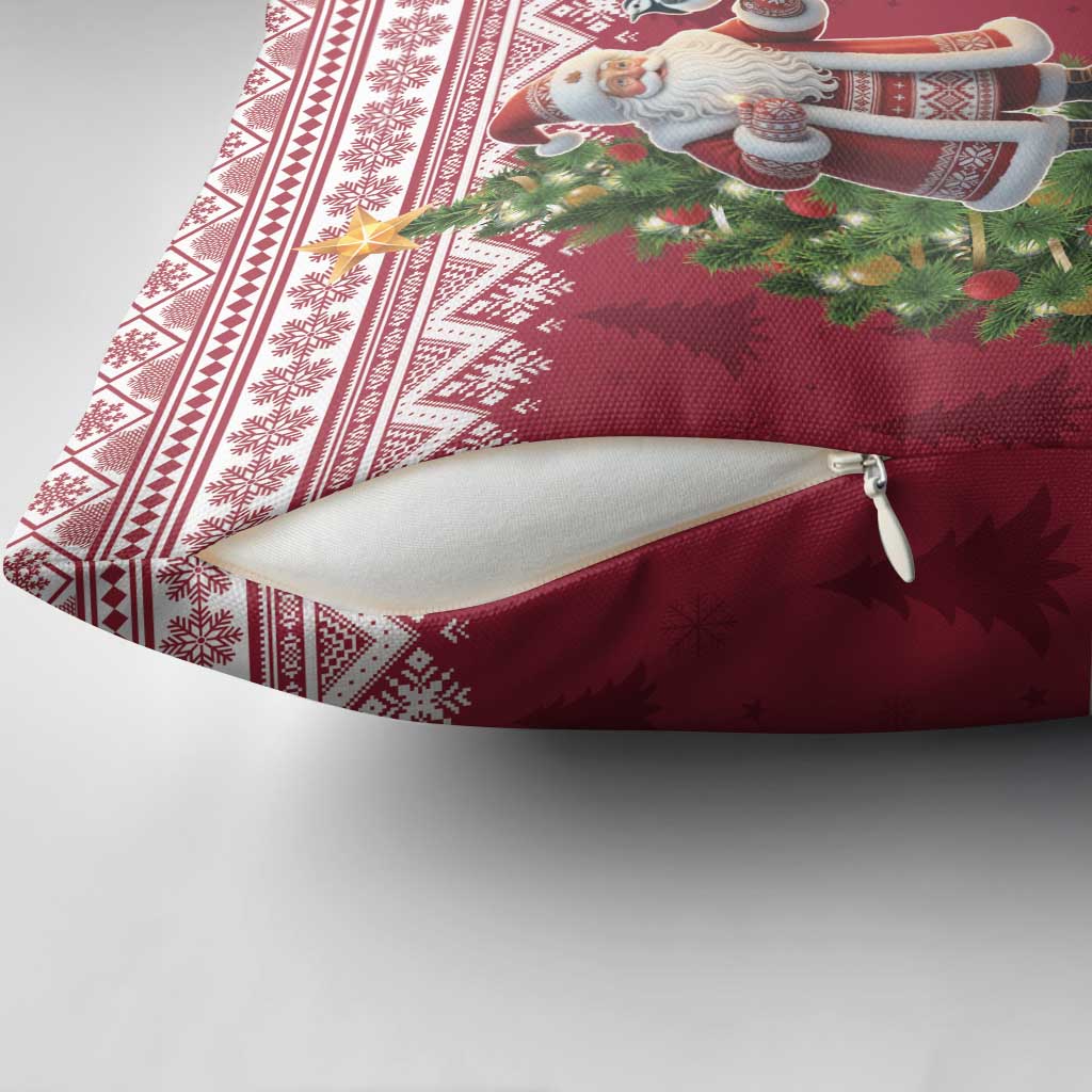 Latvia Christmas Pillow Cover Ziemassvetku Vecitis Christmas Pattern - Wonder Print Shop