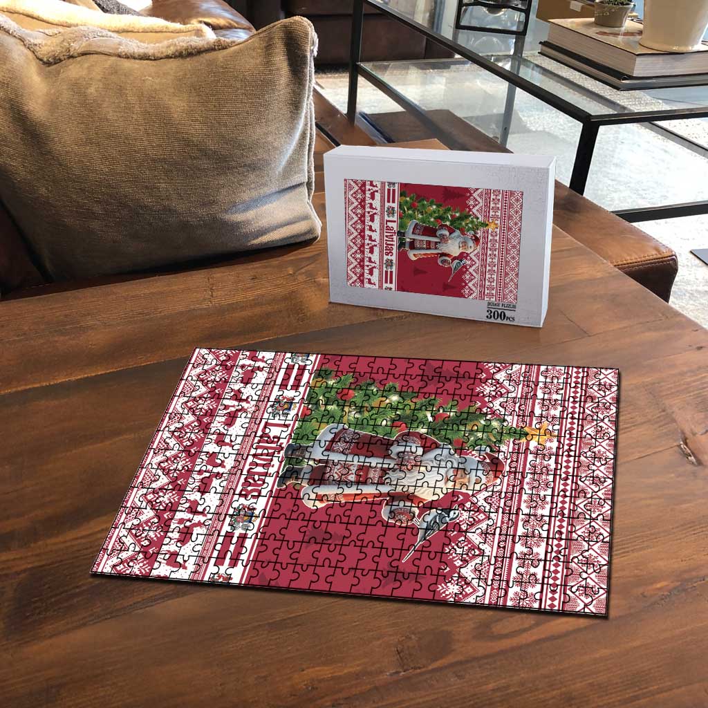 Latvia Christmas Puzzle Ziemassvetku Vecitis Christmas Pattern - Wonder Print Shop
