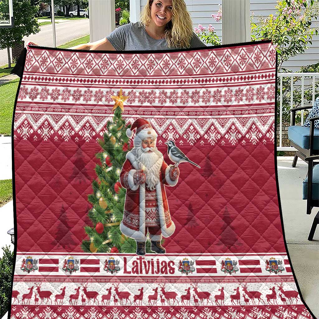 Latvia Christmas Quilt Ziemassvetku Vecitis Christmas Pattern - Wonder Print Shop