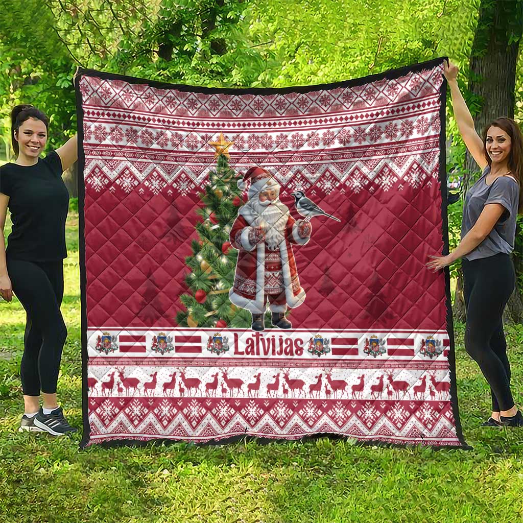 Latvia Christmas Quilt Ziemassvetku Vecitis Christmas Pattern - Wonder Print Shop