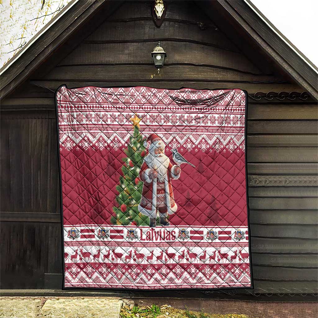 Latvia Christmas Quilt Ziemassvetku Vecitis Christmas Pattern - Wonder Print Shop