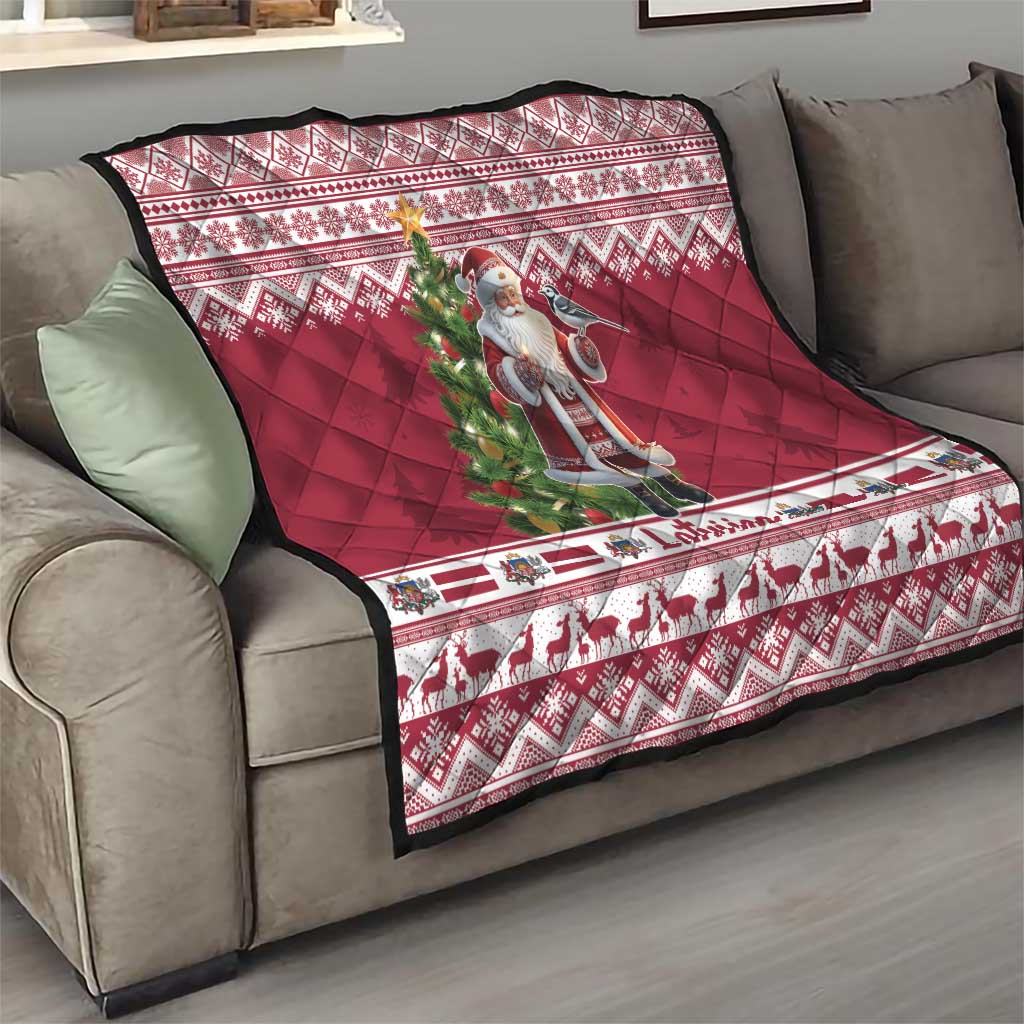 Latvia Christmas Quilt Ziemassvetku Vecitis Christmas Pattern - Wonder Print Shop