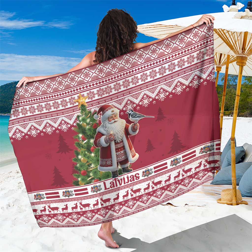 Latvia Christmas Sarong Ziemassvetku Vecitis Christmas Pattern - Wonder Print Shop