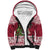Latvia Christmas Sherpa Hoodie Ziemassvetku Vecitis Christmas Pattern - Wonder Print Shop