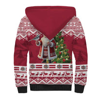 Latvia Christmas Sherpa Hoodie Ziemassvetku Vecitis Christmas Pattern - Wonder Print Shop