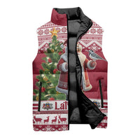 Latvia Christmas Sleeveless Puffer Jacket Ziemassvetku Vecitis Christmas Pattern - Wonder Print Shop