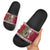 Latvia Christmas Slide Sandals Ziemassvetku Vecitis Christmas Pattern - Wonder Print Shop