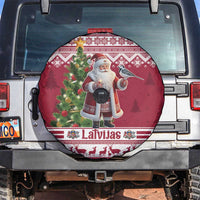 Latvia Christmas Spare Tire Cover Ziemassvetku Vecitis Christmas Pattern - Wonder Print Shop