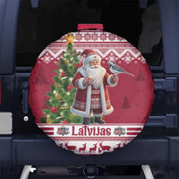 Latvia Christmas Spare Tire Cover Ziemassvetku Vecitis Christmas Pattern - Wonder Print Shop