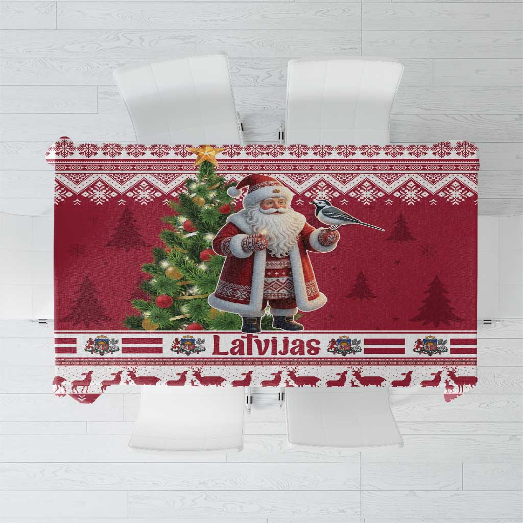 Latvia Christmas Tablecloth Ziemassvetku Vecitis Christmas Pattern - Wonder Print Shop