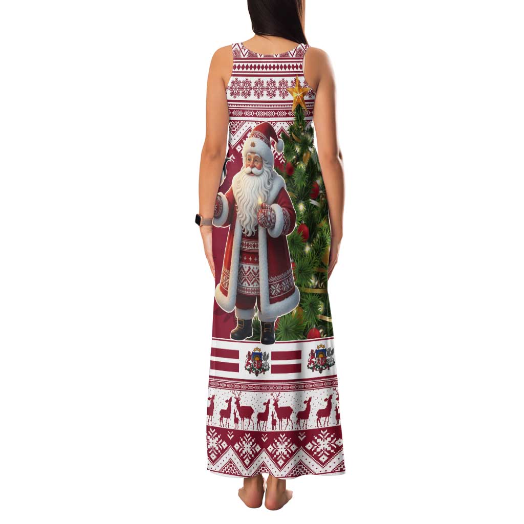 Latvia Christmas Tank Maxi Dress Ziemassvetku Vecitis Christmas Pattern - Wonder Print Shop