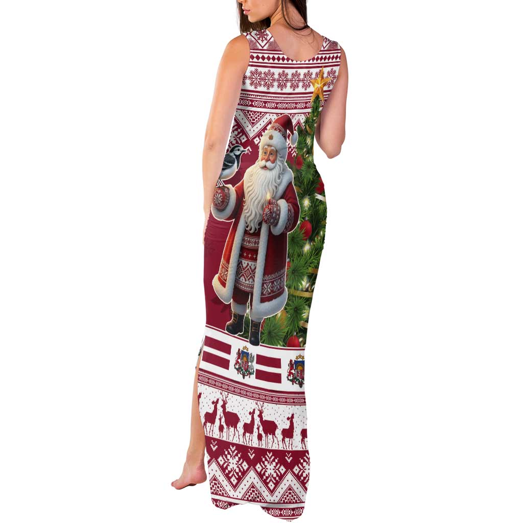 Latvia Christmas Tank Maxi Dress Ziemassvetku Vecitis Christmas Pattern - Wonder Print Shop