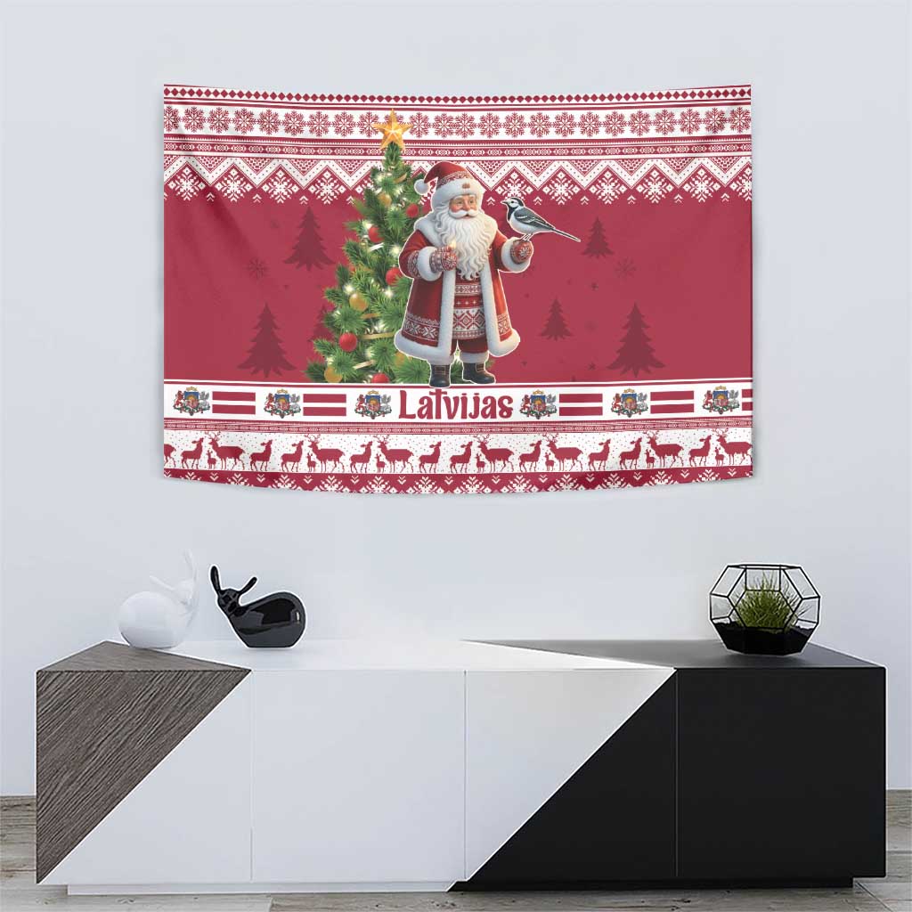 Latvia Christmas Tapestry Ziemassvetku Vecitis Christmas Pattern - Wonder Print Shop