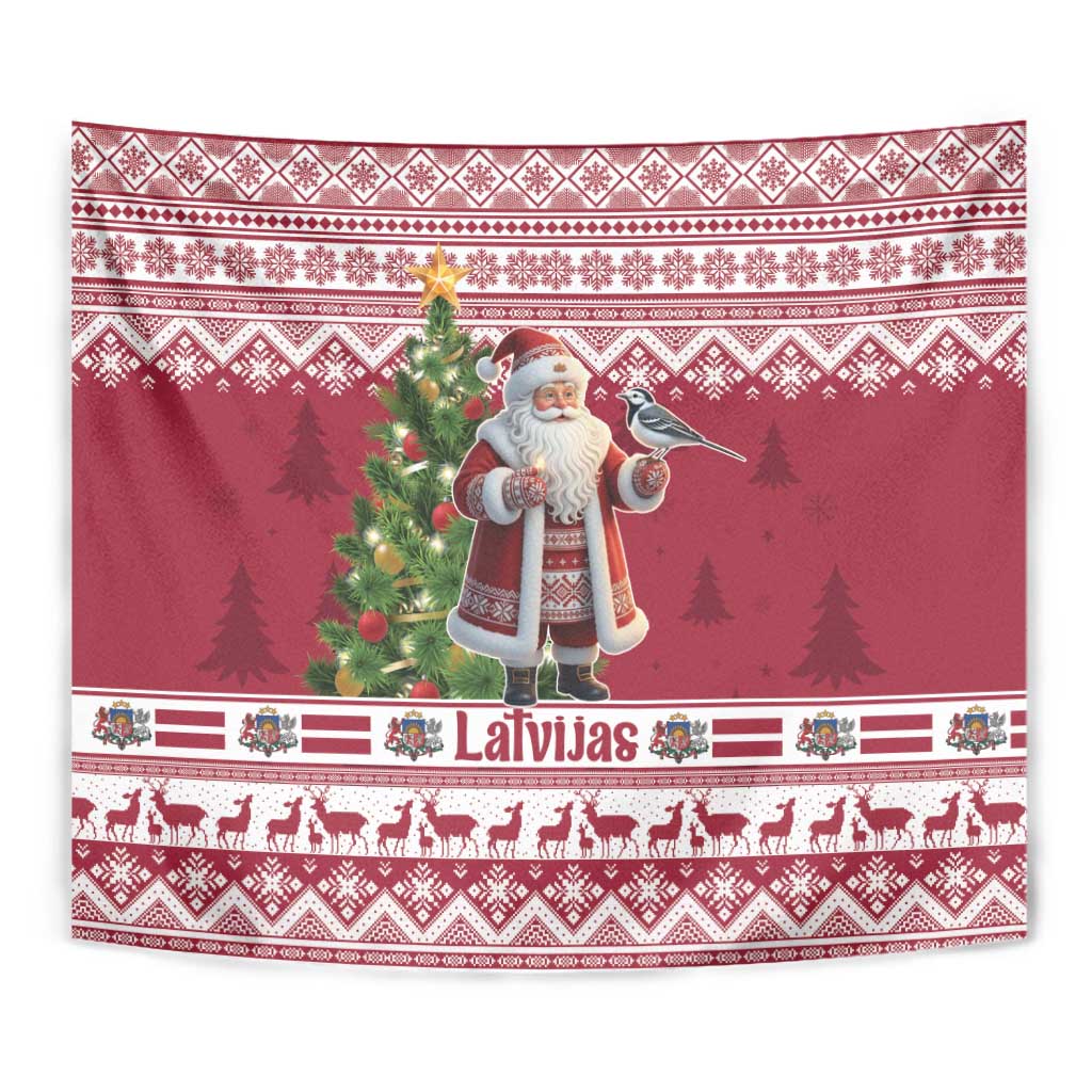 Latvia Christmas Tapestry Ziemassvetku Vecitis Christmas Pattern - Wonder Print Shop