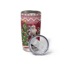 Latvia Christmas Tumbler Cup Ziemassvetku Vecitis Christmas Pattern - Wonder Print Shop