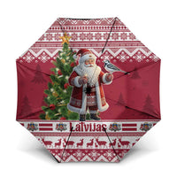 Latvia Christmas Umbrella Ziemassvetku Vecitis Christmas Pattern - Wonder Print Shop