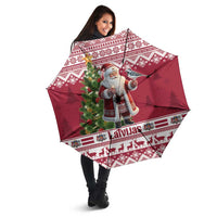 Latvia Christmas Umbrella Ziemassvetku Vecitis Christmas Pattern - Wonder Print Shop