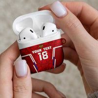 Custom Russia Football AirPods Case Red Eagle Spirit - Wonder Print Shop