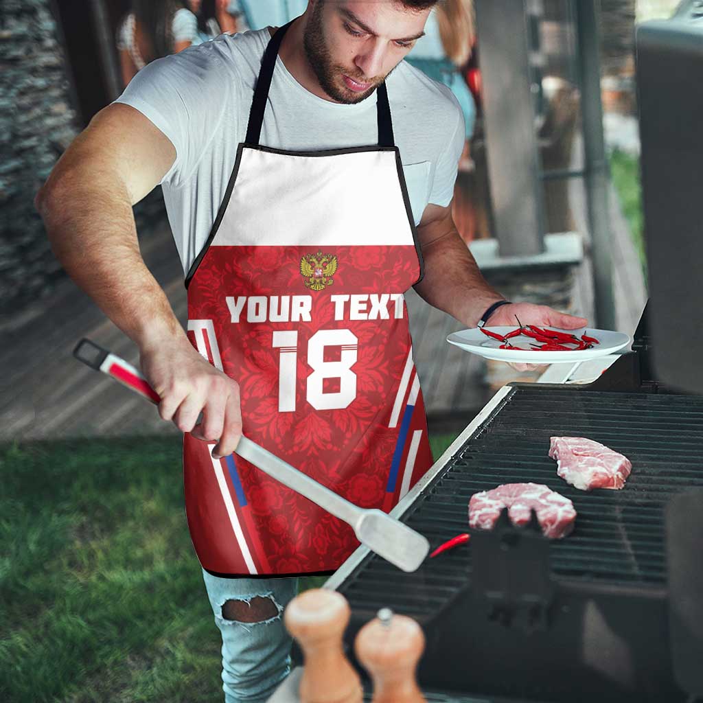 Custom Russia Football Apron Red Eagle Spirit - Wonder Print Shop