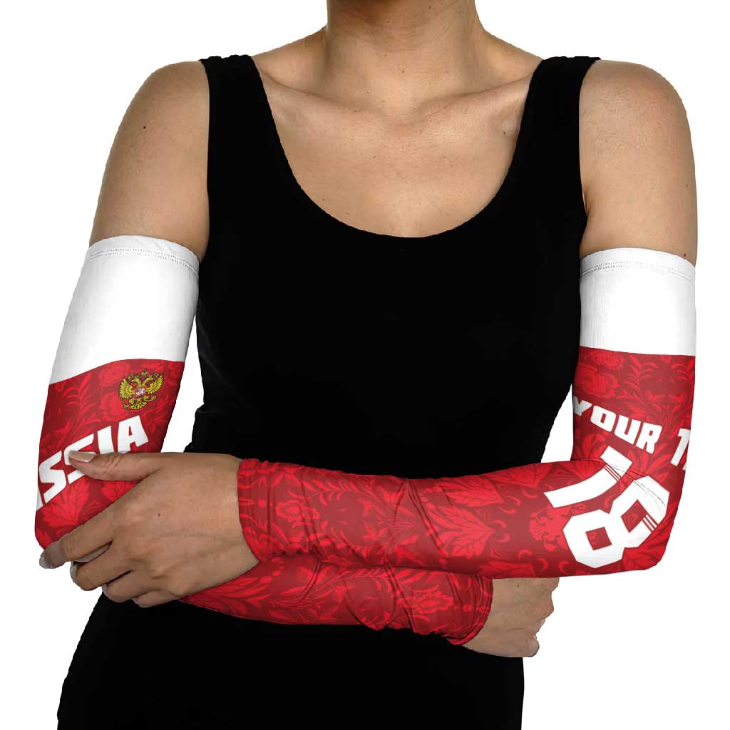 Custom Russia Football Arm Sleeves Red Eagle Spirit - Wonder Print Shop