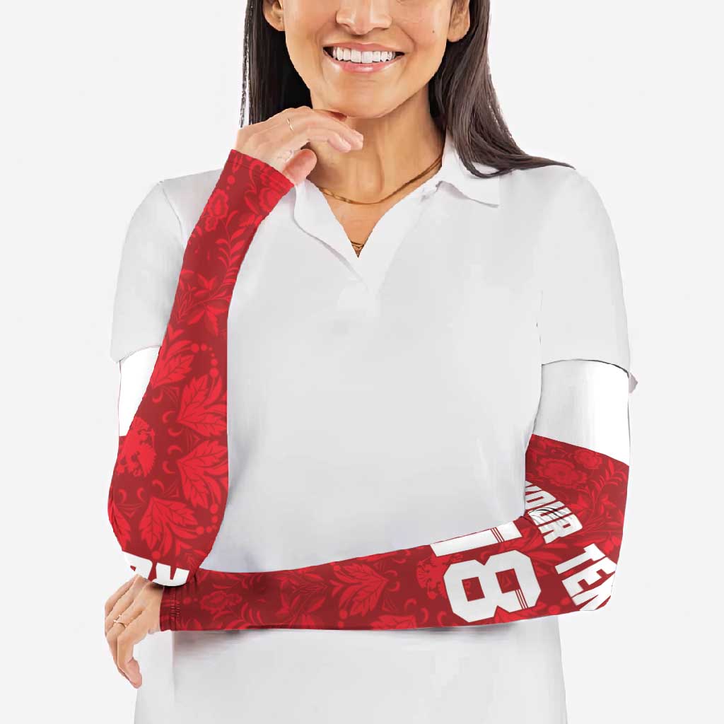 Custom Russia Football Arm Sleeves Red Eagle Spirit - Wonder Print Shop