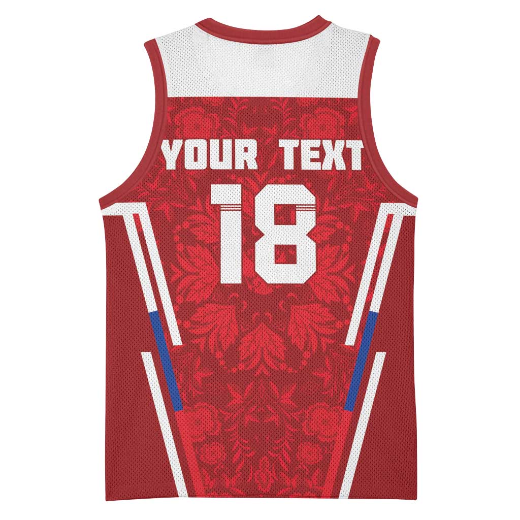 Custom Russia Football Basketball Jersey Red Eagle Spirit - Wonder Print Shop