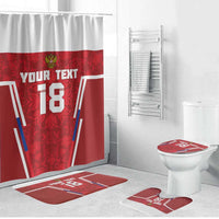 Custom Russia Football Bathroom Set Red Eagle Spirit - Wonder Print Shop