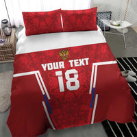 Custom Russia Football Bedding Set Red Eagle Spirit - Wonder Print Shop