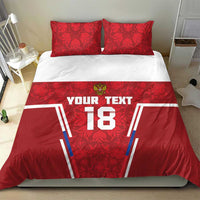 Custom Russia Football Bedding Set Red Eagle Spirit - Wonder Print Shop