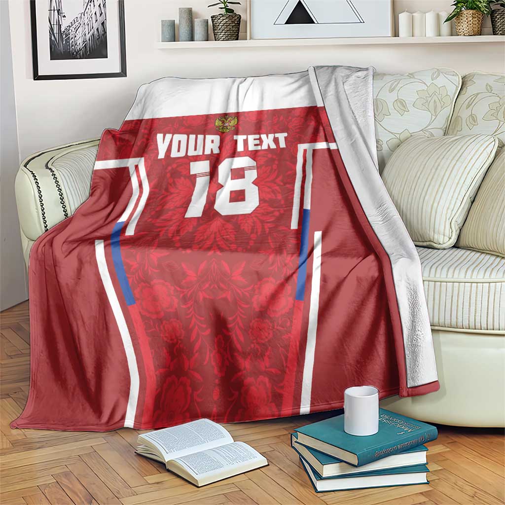 Custom Russia Football Blanket Red Eagle Spirit - Wonder Print Shop