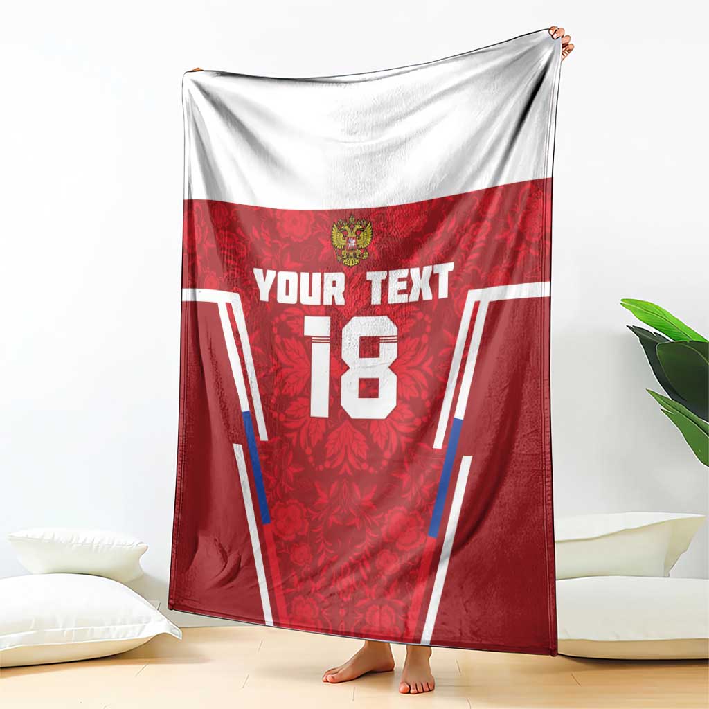 Custom Russia Football Blanket Red Eagle Spirit - Wonder Print Shop