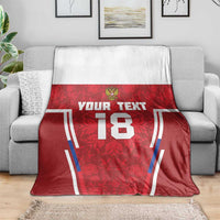 Custom Russia Football Blanket Red Eagle Spirit - Wonder Print Shop