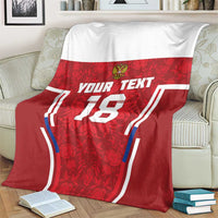 Custom Russia Football Blanket Red Eagle Spirit - Wonder Print Shop