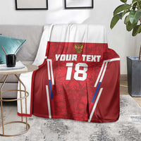 Custom Russia Football Blanket Red Eagle Spirit - Wonder Print Shop
