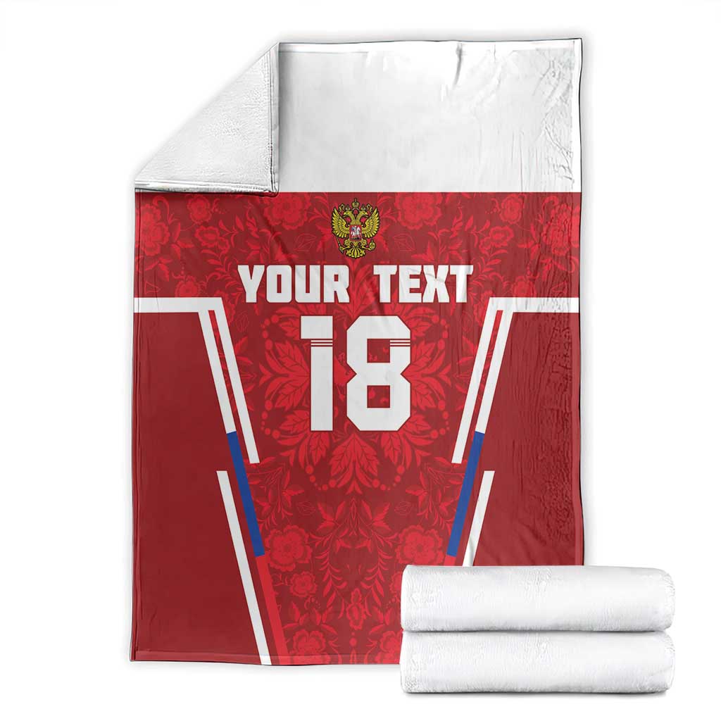 Custom Russia Football Blanket Red Eagle Spirit - Wonder Print Shop