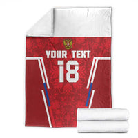 Custom Russia Football Blanket Red Eagle Spirit - Wonder Print Shop