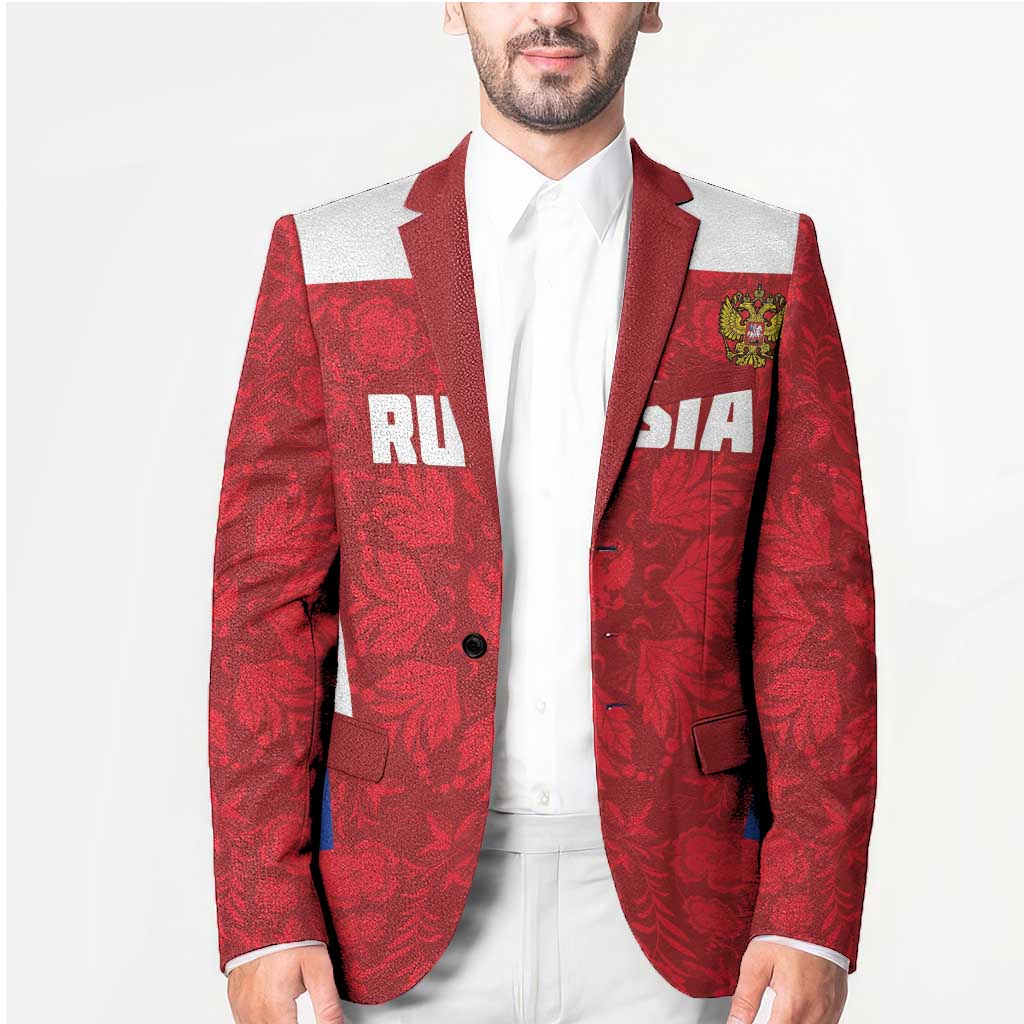 Custom Russia Football Blazer Red Eagle Spirit - Wonder Print Shop