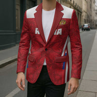 Custom Russia Football Blazer Red Eagle Spirit - Wonder Print Shop