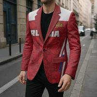 Custom Russia Football Blazer Red Eagle Spirit - Wonder Print Shop