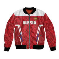 Custom Russia Football Bomber Jacket Red Eagle Spirit - Wonder Print Shop