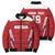 Custom Russia Football Bomber Puffer Jacket Red Eagle Spirit - Wonder Print Shop