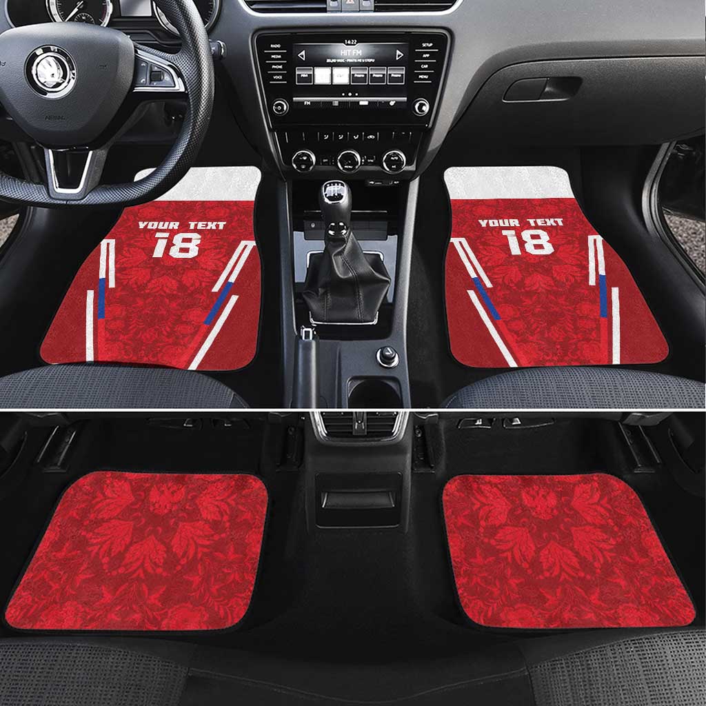 Custom Russia Football Car Mats Red Eagle Spirit - Wonder Print Shop