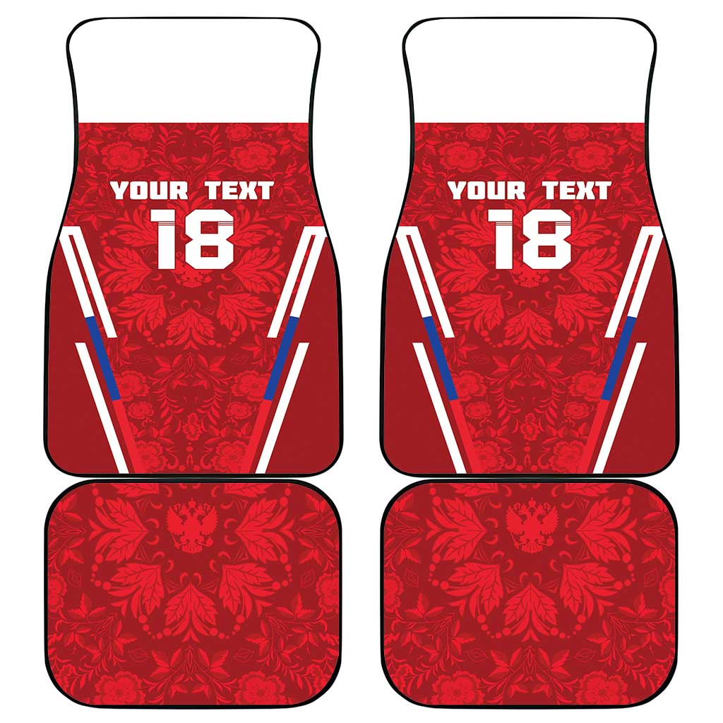 Custom Russia Football Car Mats Red Eagle Spirit - Wonder Print Shop