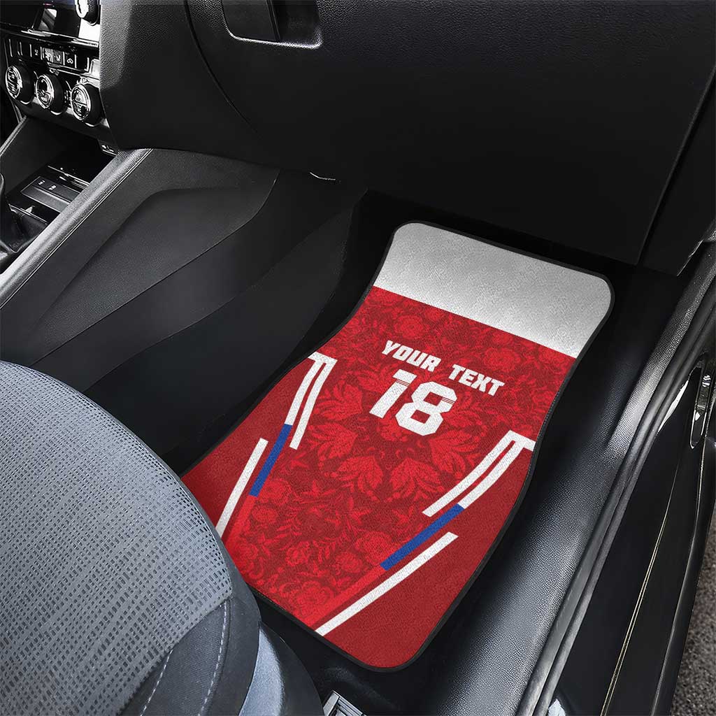 Custom Russia Football Car Mats Red Eagle Spirit - Wonder Print Shop