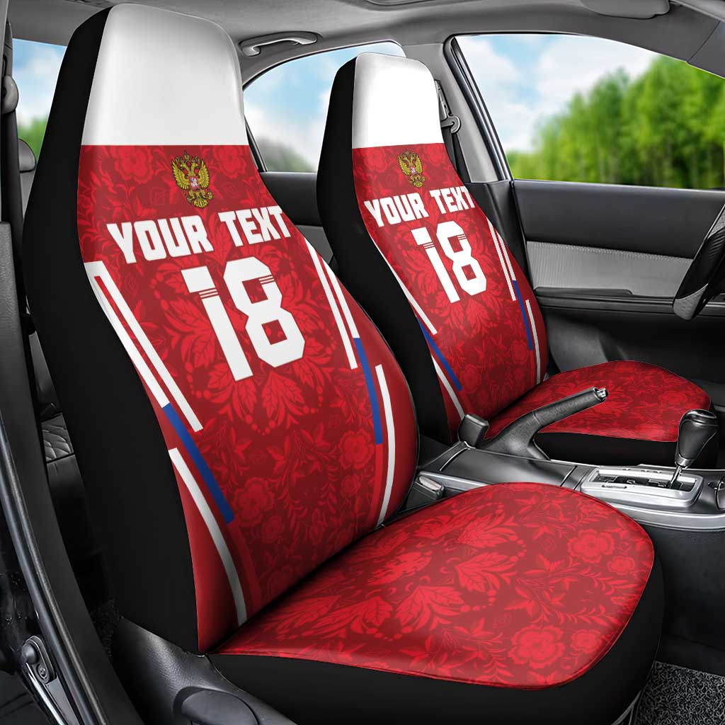 Custom Russia Football Car Seat Cover Red Eagle Spirit - Wonder Print Shop