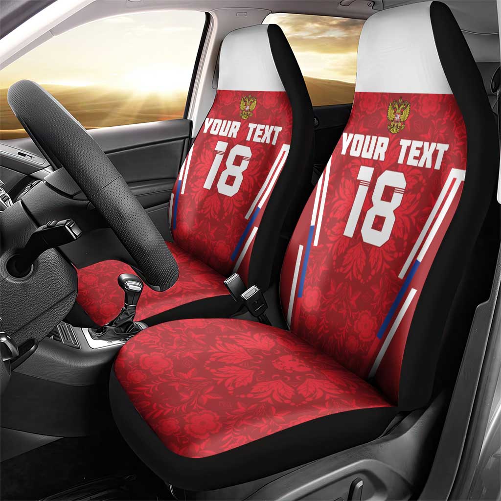 Custom Russia Football Car Seat Cover Red Eagle Spirit - Wonder Print Shop